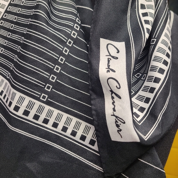 Claude Chevalier Silky Pattern Scarf - Picture 5 of 5